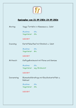 Speiseplan vom 21.09.2026-24.09.2026 Speiseplan vom 21.09.2026-24.09.2026