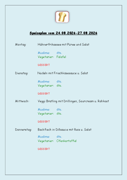 Speiseplan vom 24.08.2026-27.08.2026 Speiseplan vom 24.08.2026-27.08.2026